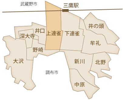 三鷹市地域図